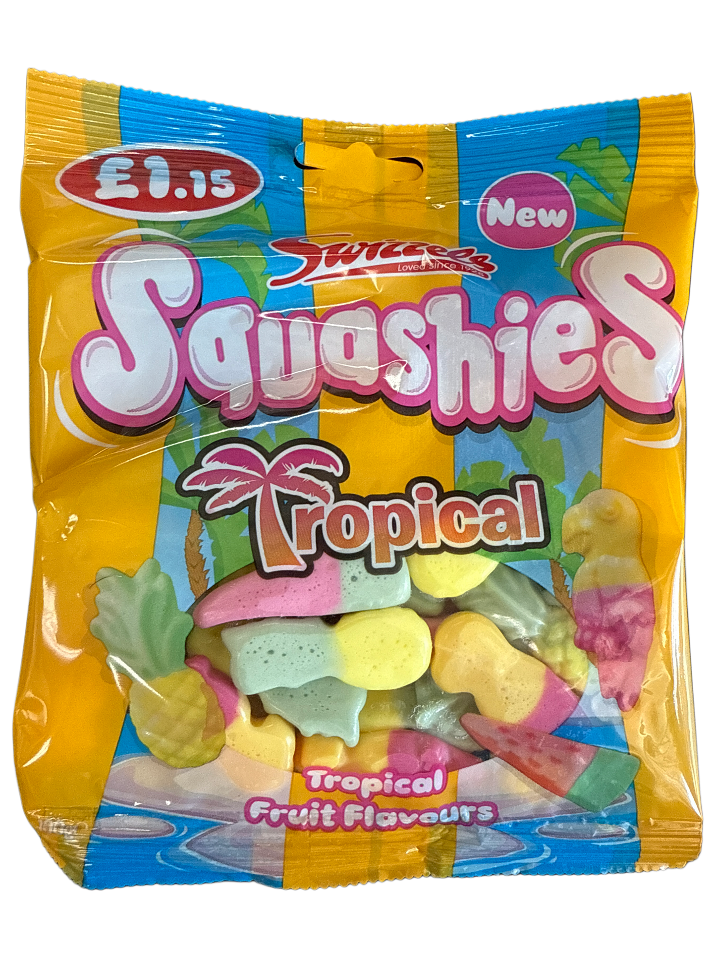 Squashies Tropical Fruit Flavours 100G - U.K Edition
