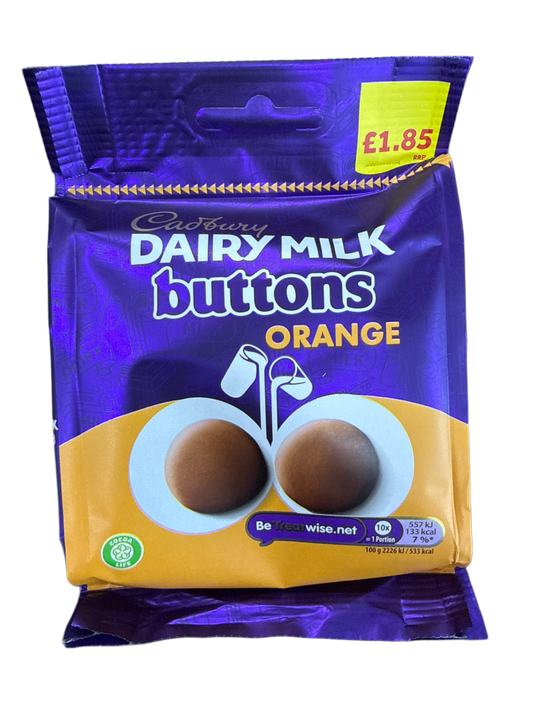 Dairy Milk Buttons Orange Flavour 85G - U.K Edition