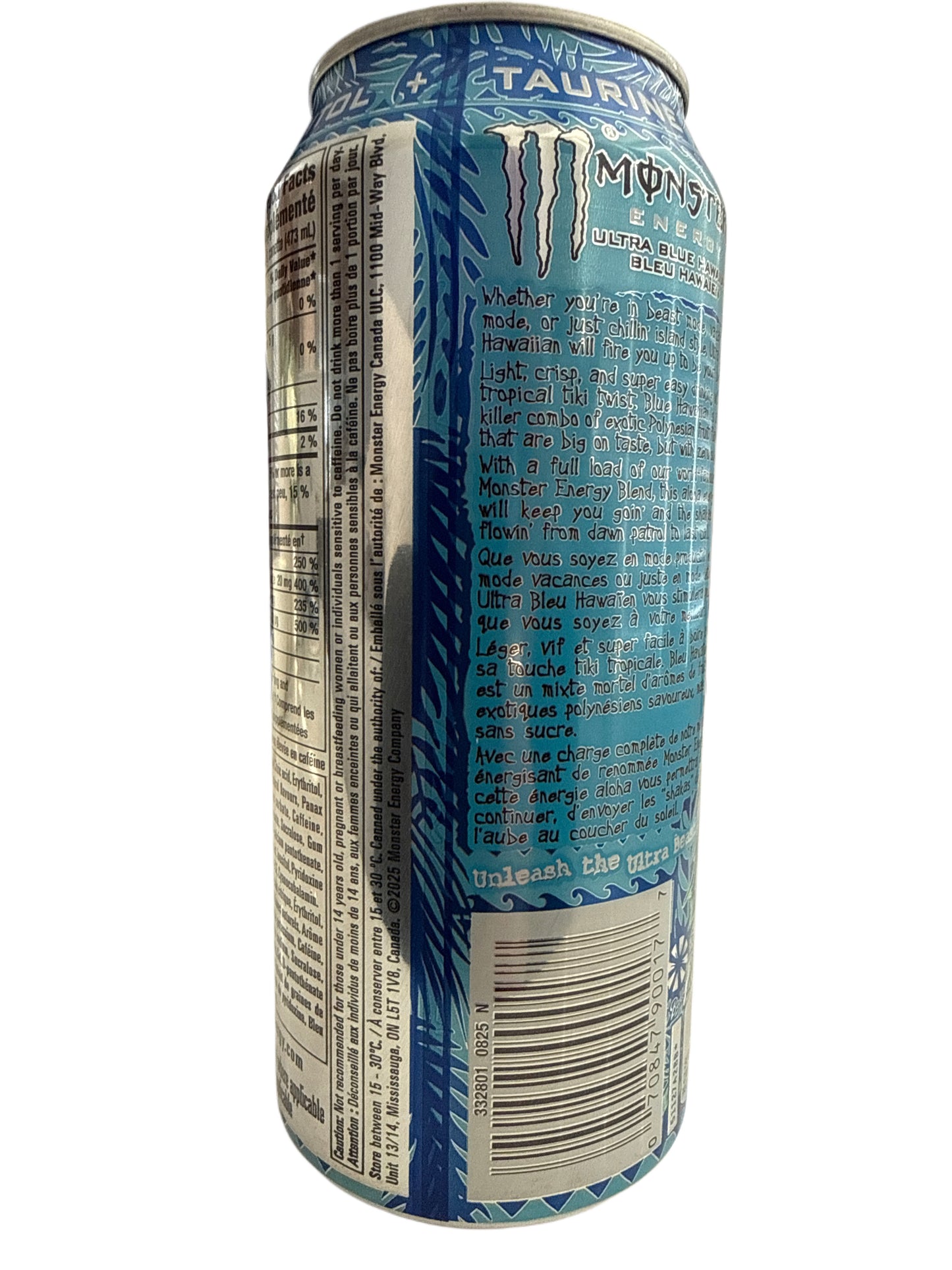 Monster Zero Energy Ultra Blue Hawaiian 473ML - Canadian Edition