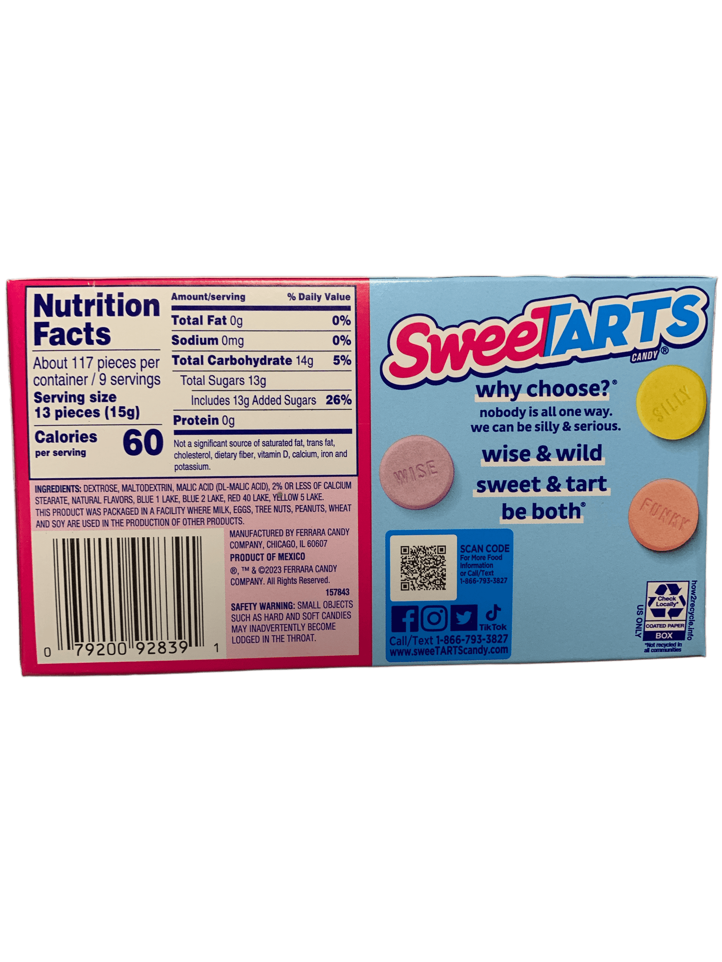 Sweet Tarts Original Theater Box 141G - Mexico Edition