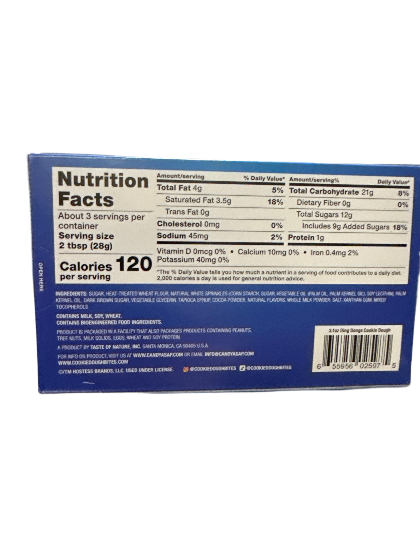 Hostess Ding Dongs Cookie Dough Bites 88G - U.S Edition