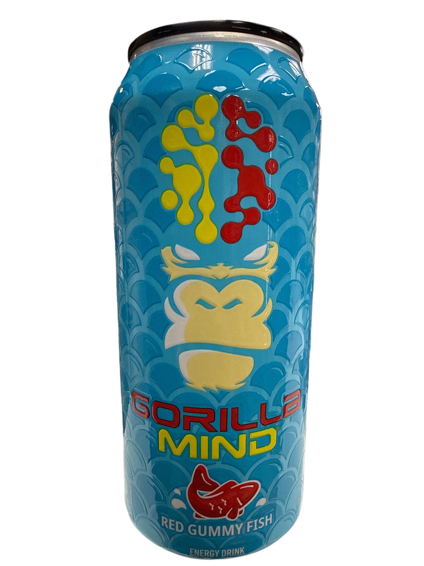 Bebida Energética de Gomitas de Pescado Roja Gorilla Minds 473ML - Edición EE. UU.