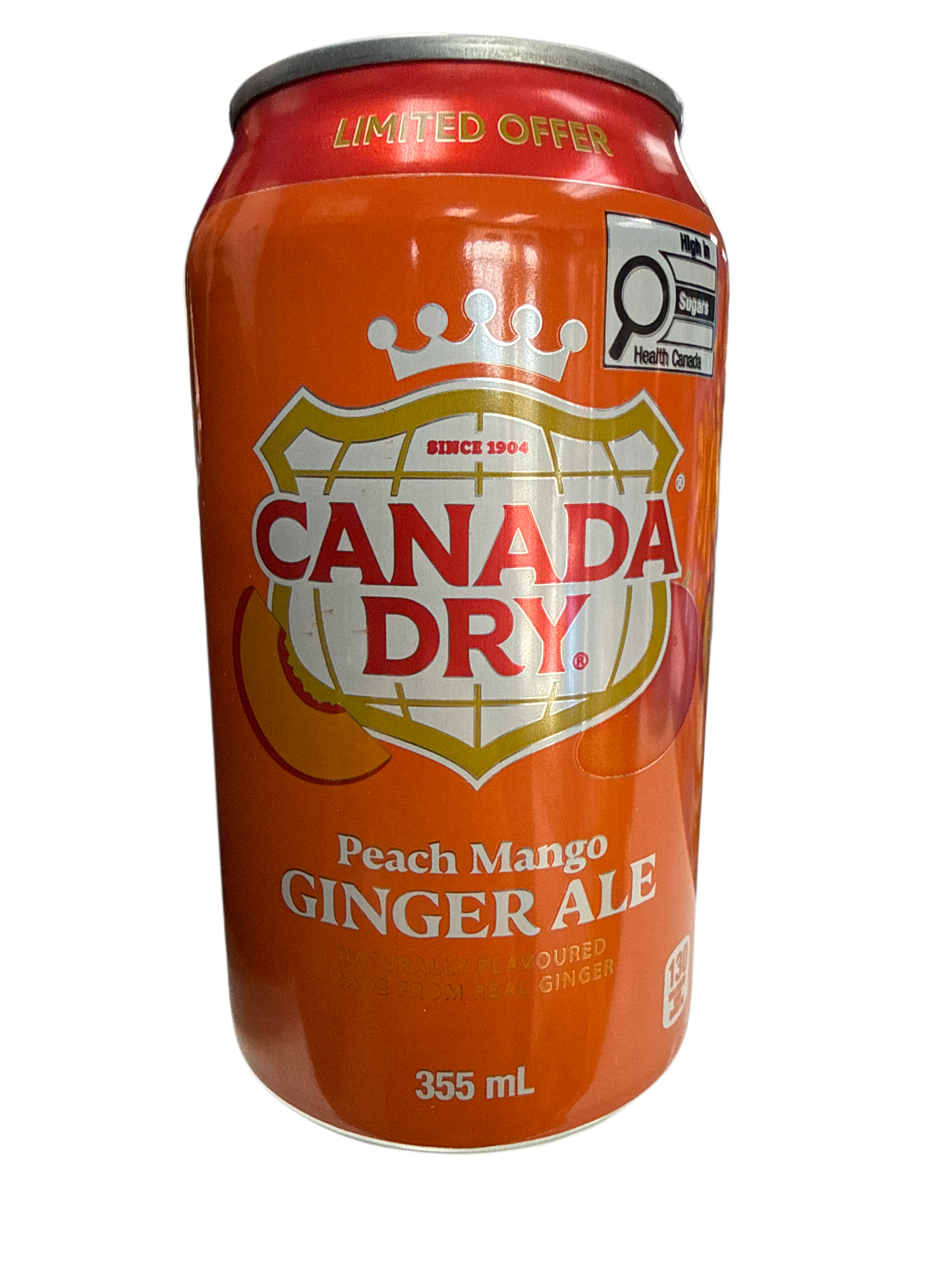 Canada Dry Ginger Ale de Durazno, Mango y Jengibre 355ML - Edición Canadiense