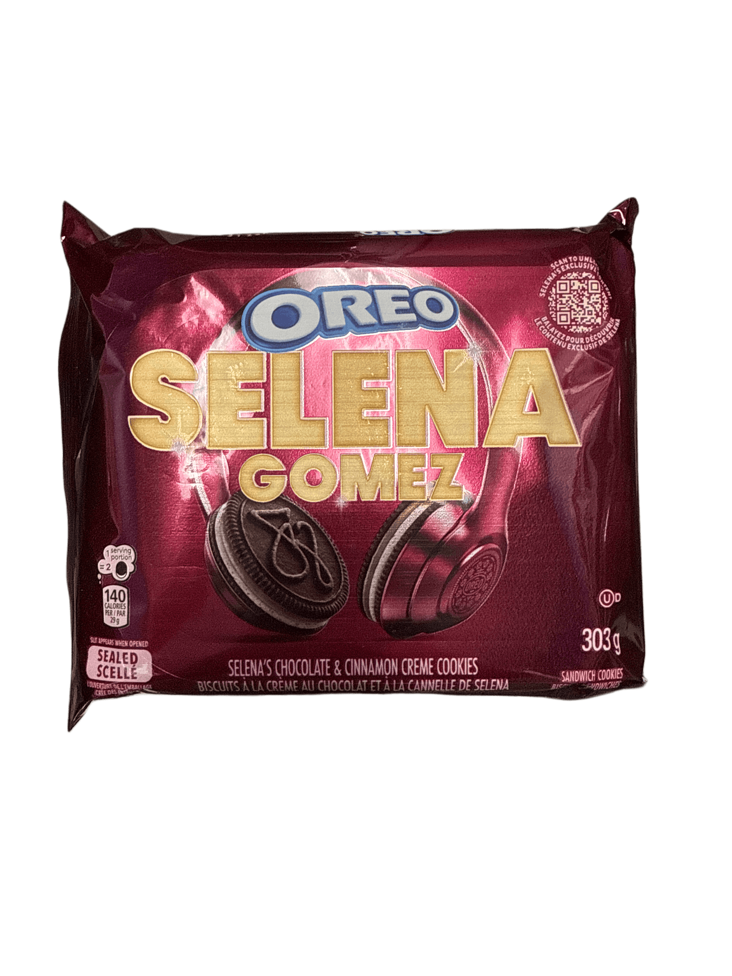 Oreo Selena Gomez Chocolate and Cinnamon Cream Cookies 303G - U.S Edition