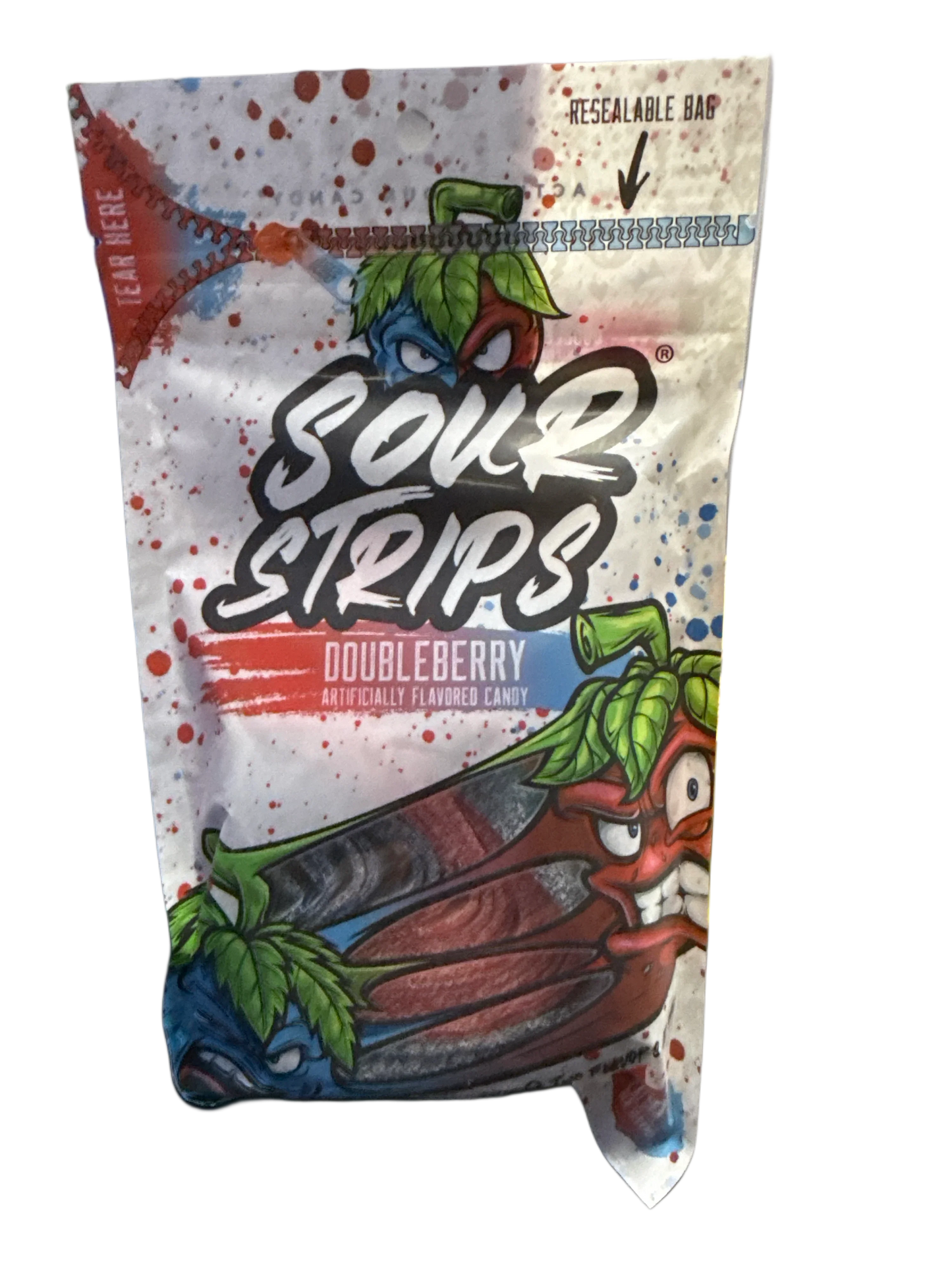 Sour Strips Doubleberry Flavour 96G - U.S Edition
