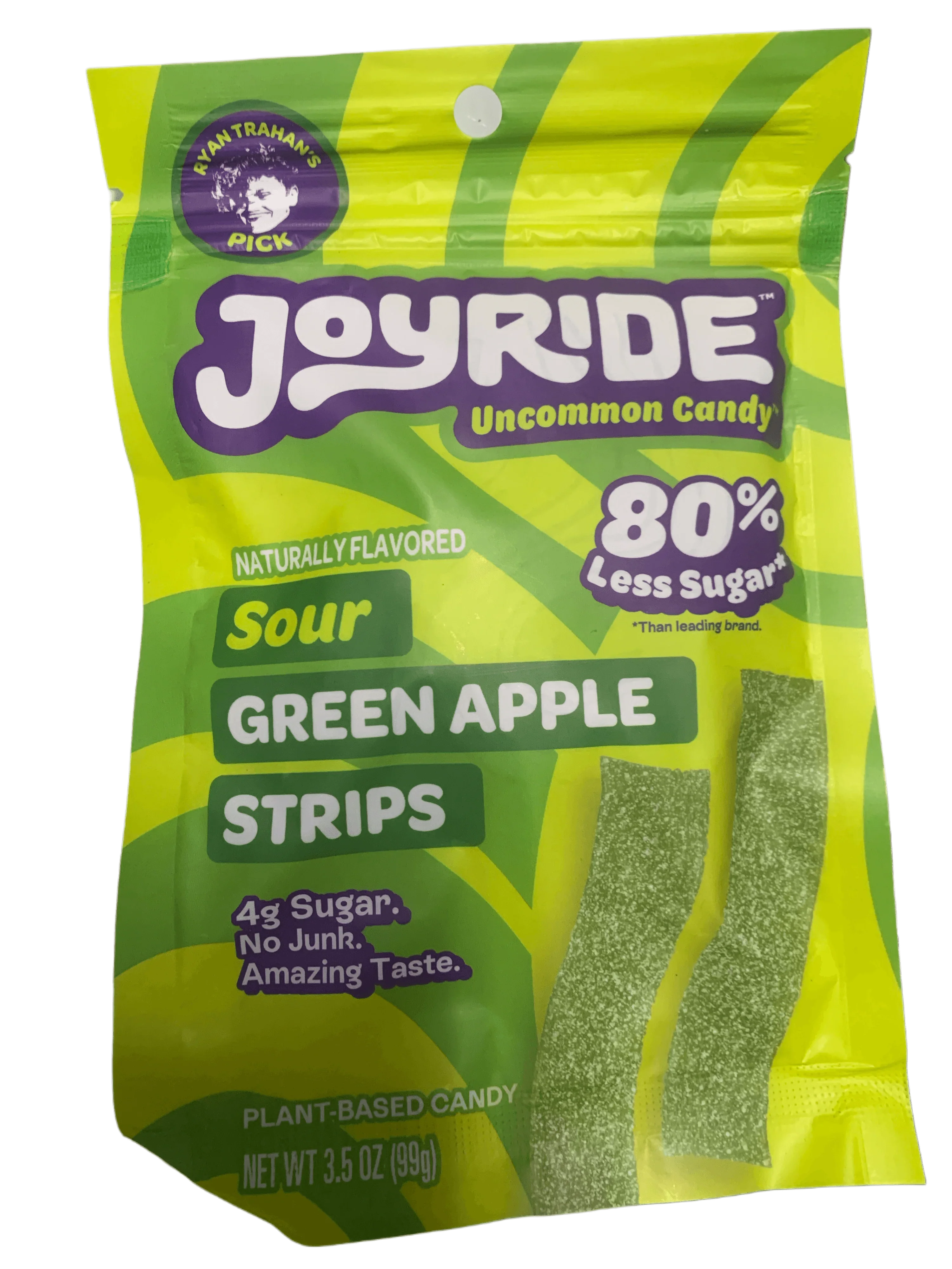 Ryan Trahan s Joyride Plant Based Sour Green Apple Strips Candy 99G U Ryan Trahan s Joyride Plant Based Sour Green Apple Strips Candy 99G U