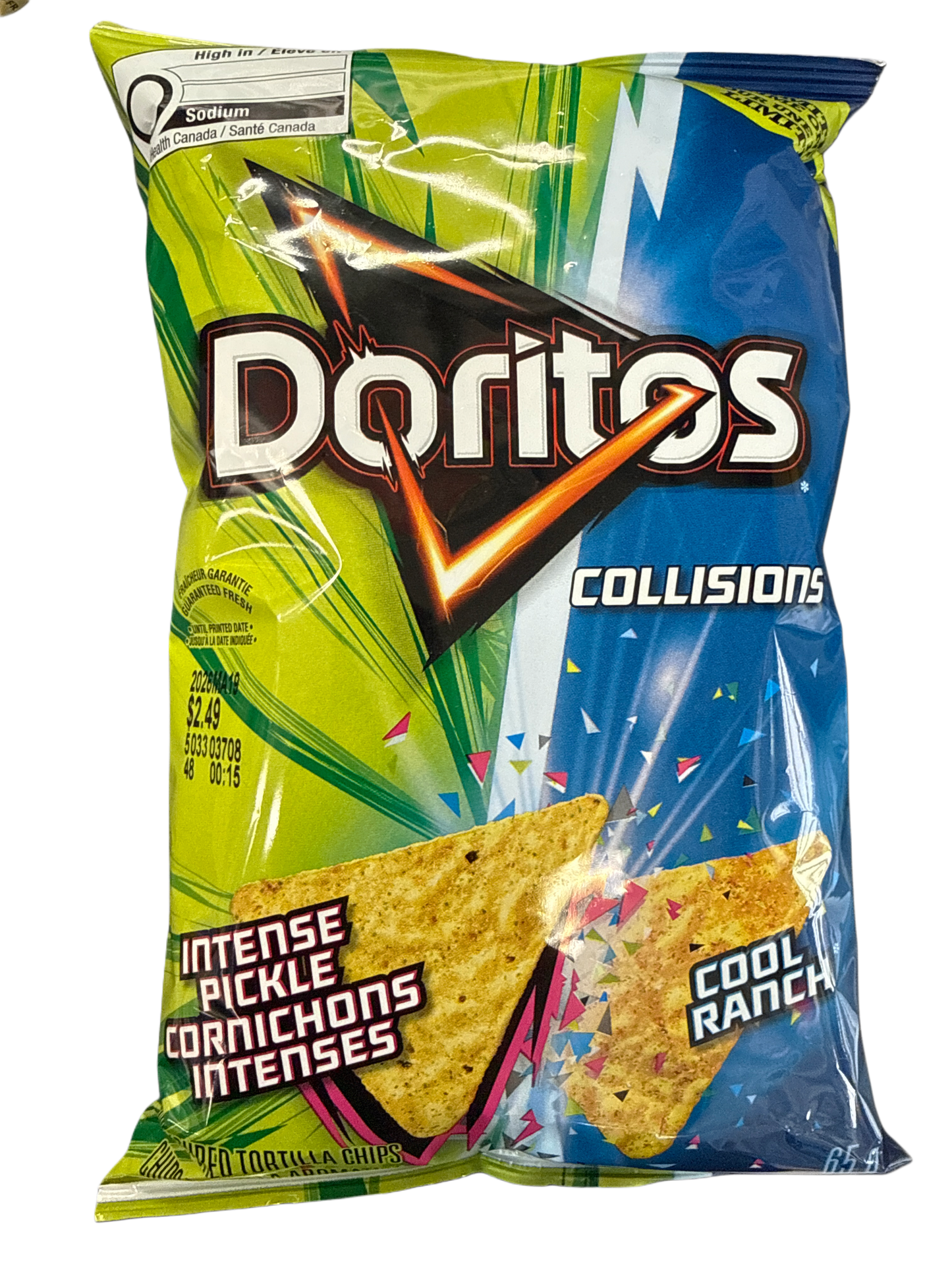 Doritos Collisions Intense Pickle And Cool Ranch 65G - Canadian Edition