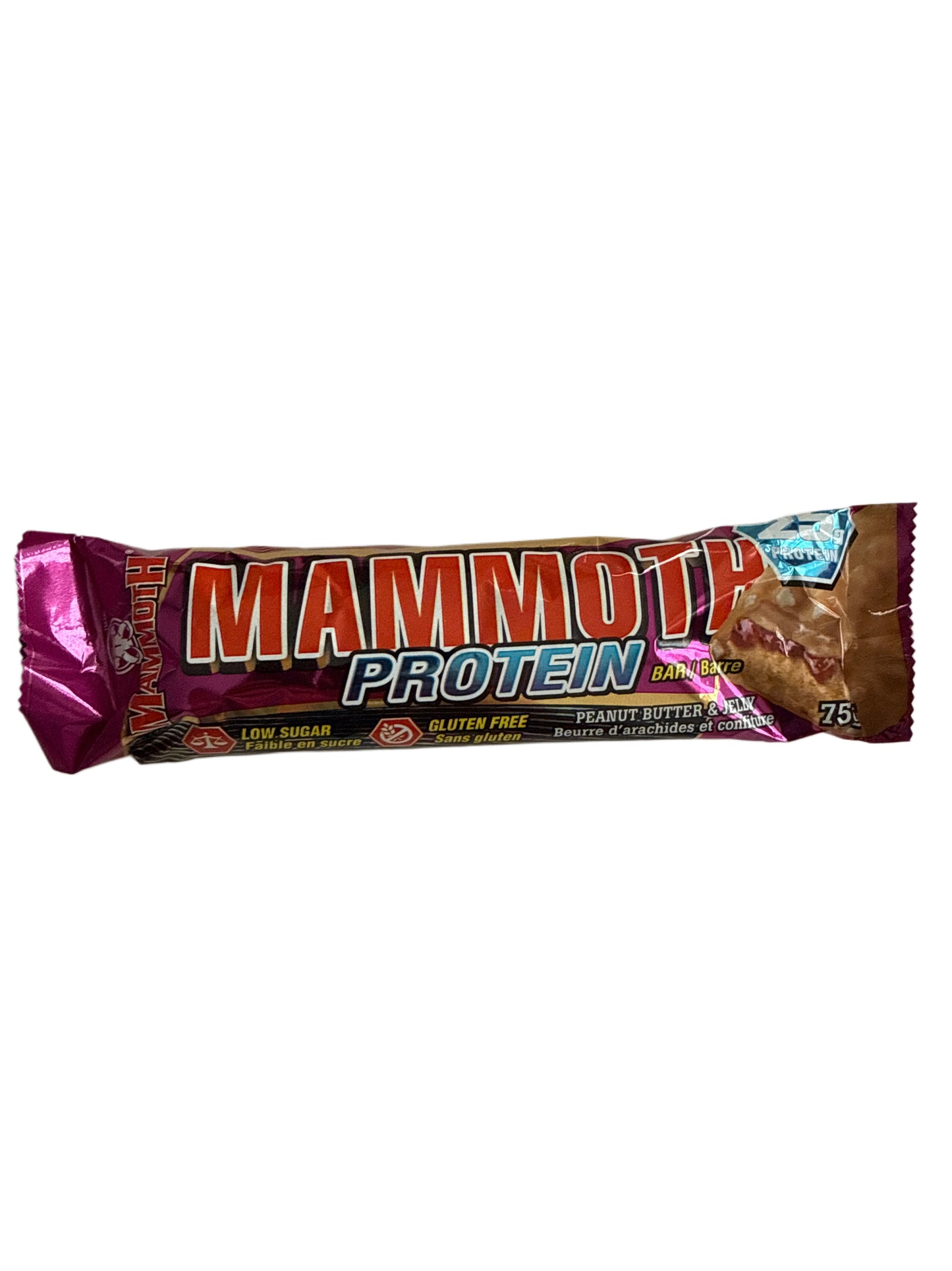 Mammoth 25 Gram Peanut Butter And Jelly Protein Bar 75G - U.S Edition