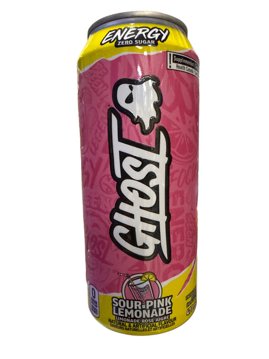 Ghost Zero Sugar Sour Pink Lemonade Energy Drink 473ML - Canadian Edition
