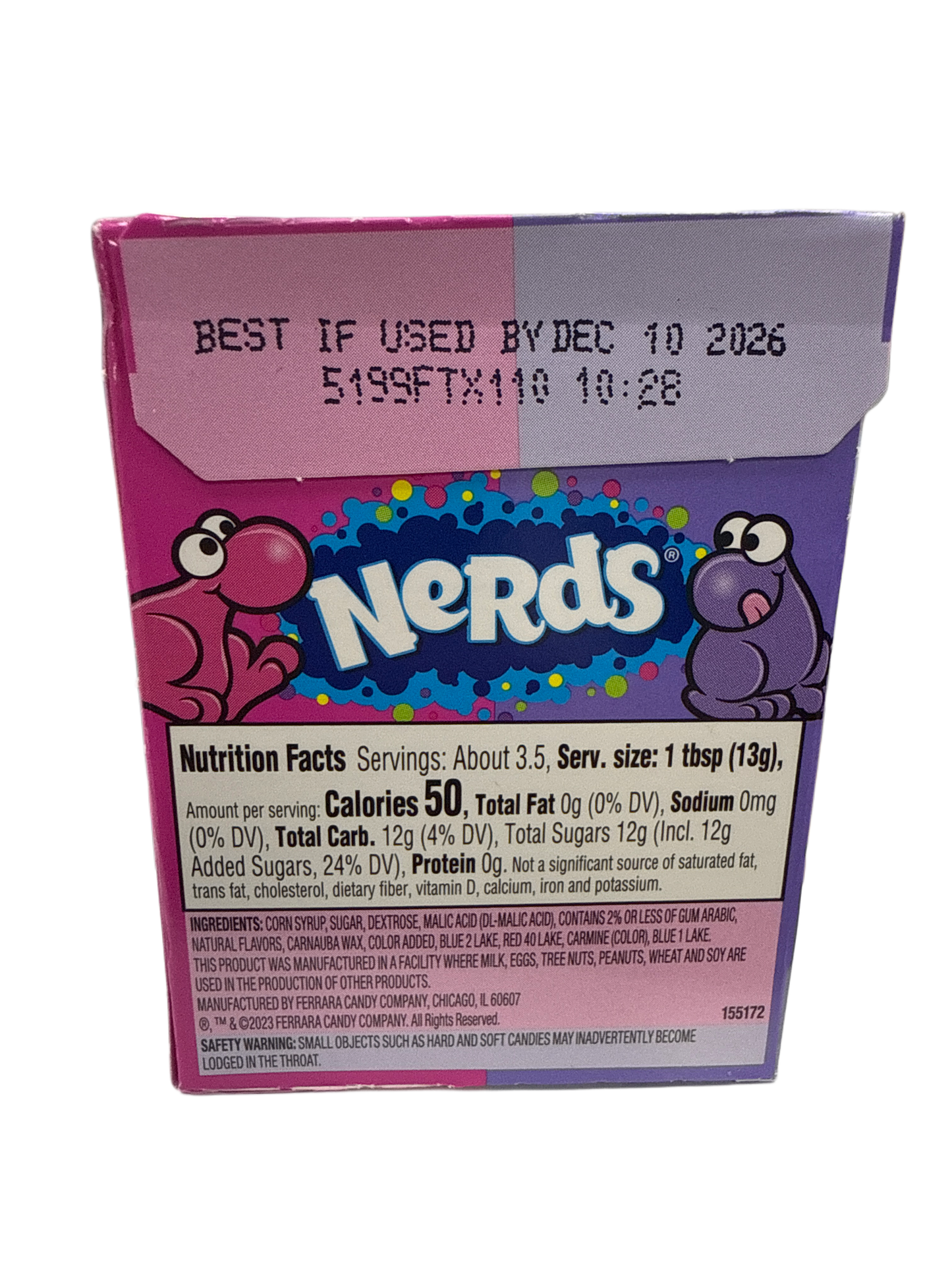 Nerds Grape And Strawberry Candy Box 46G - U.S Edition