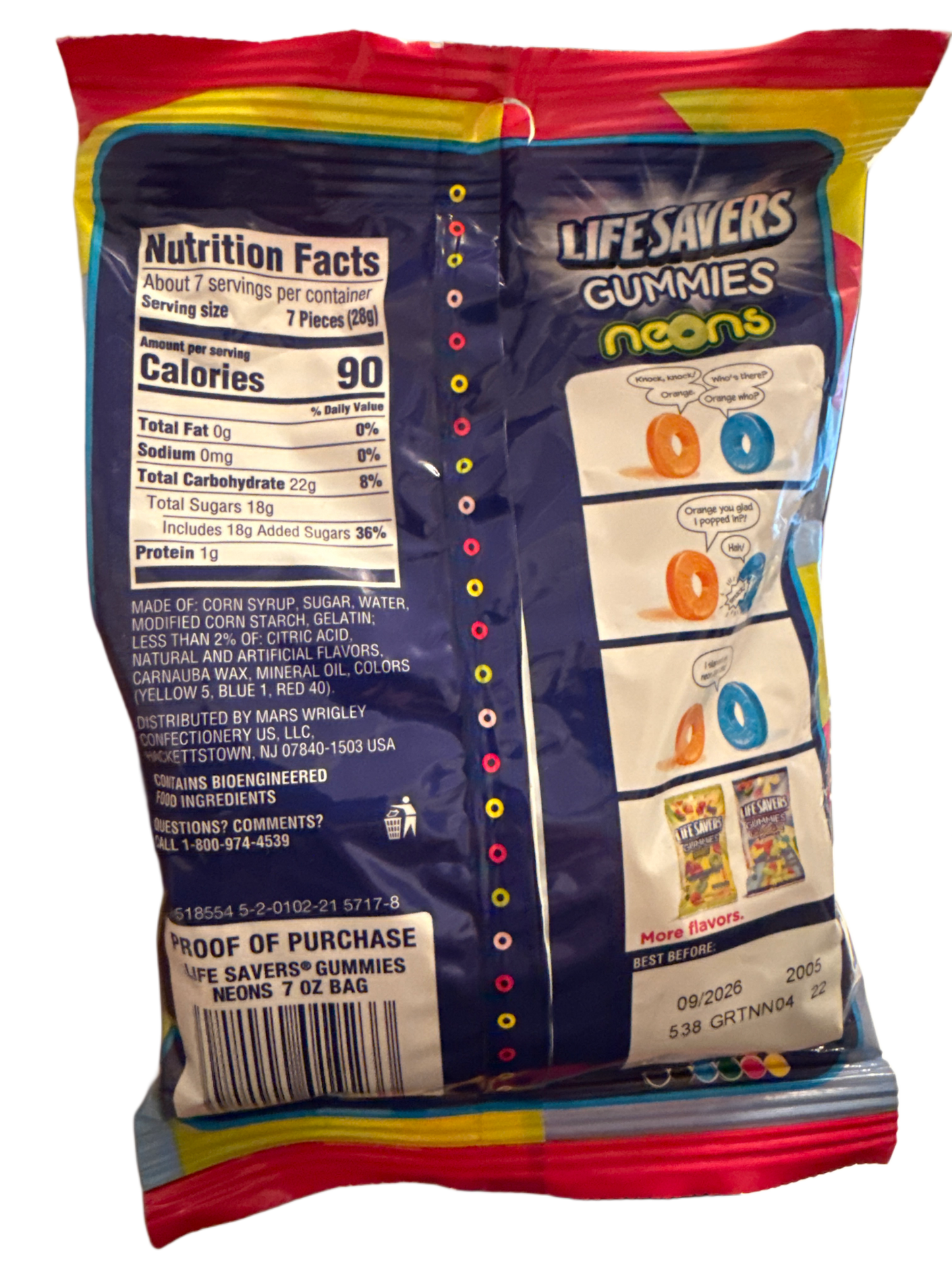 Life Savers Neon Kaubonbons 198G – US-Ausgabe