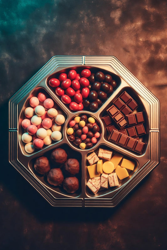 Pláta Meascán Uilechumhachtach Sneaiceanna Fiáine – Meascán Milis, Géar agus Seacláide