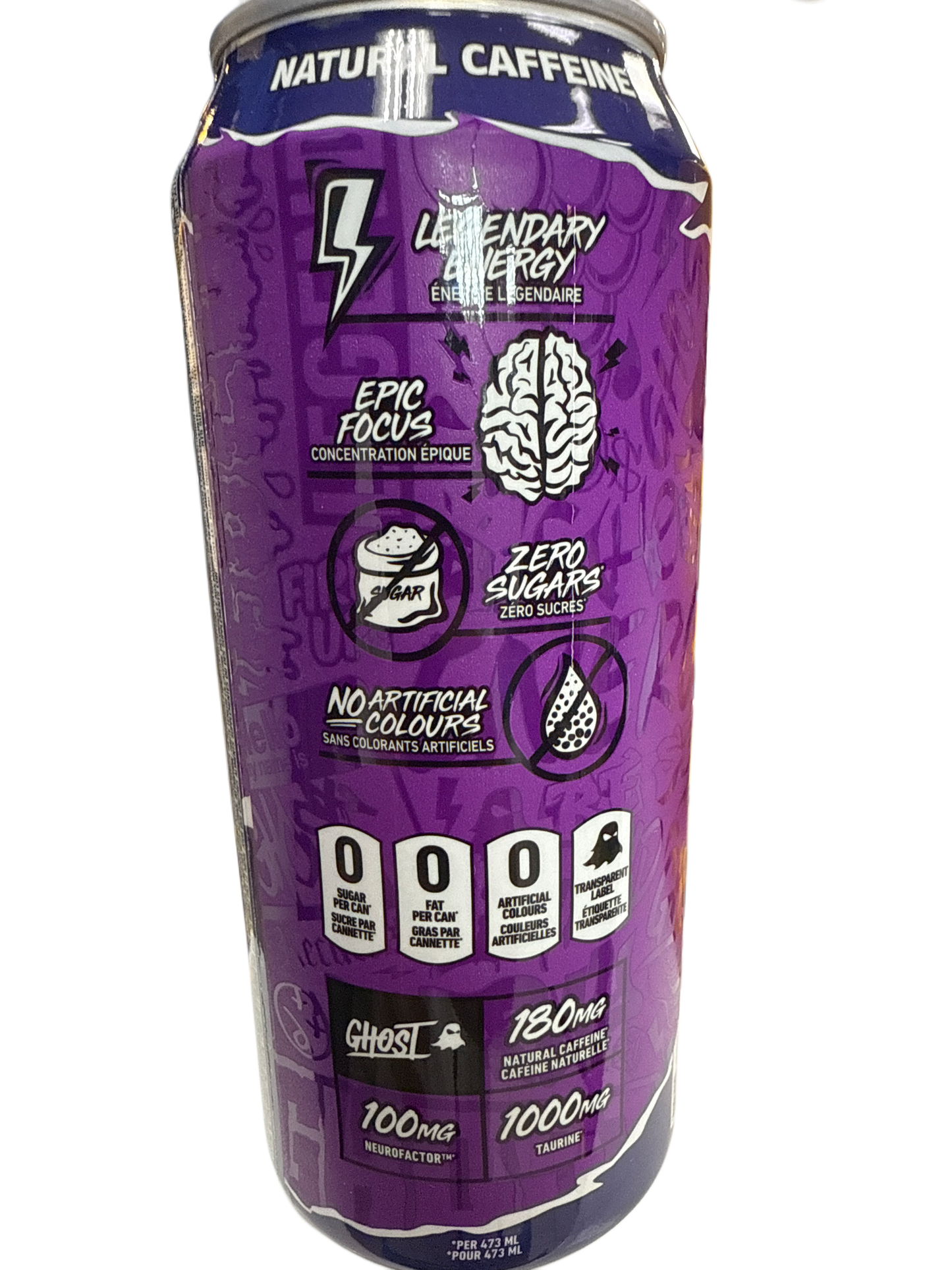 Ghost Zero Sugar Energy Welch's Grape Flavour 473ML - Canadian Edition