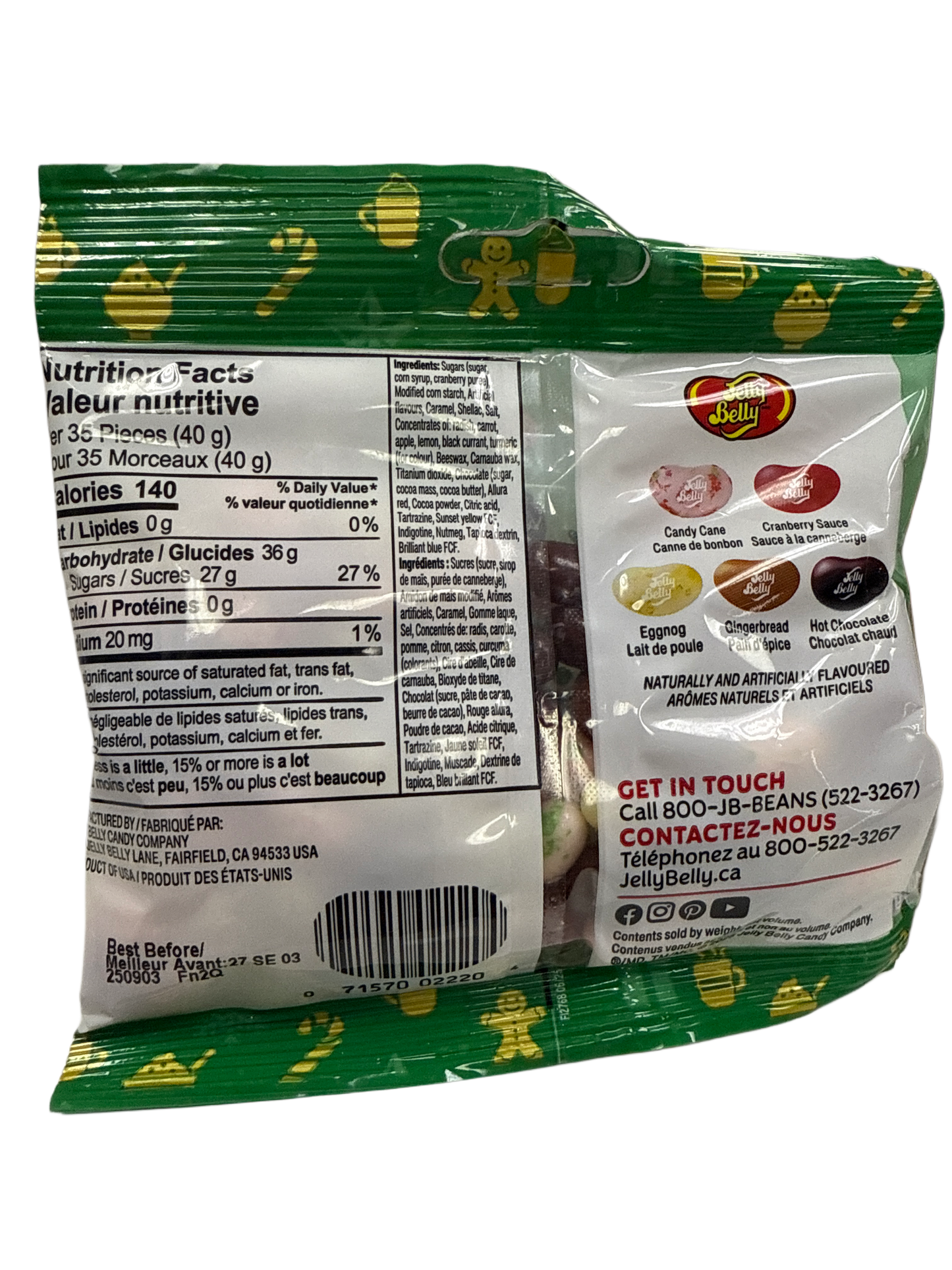 Jelly Belly Limited Edition Christmas Holiday Favourites Candy 100G - U.S Edition