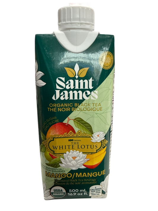 St James Limited Edition Mango Flavoured Organic Black Tea 500ML - Canadian Edition