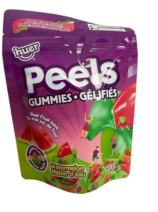 Huer Peels Watermelon Gummies 65G - Canadian Edition