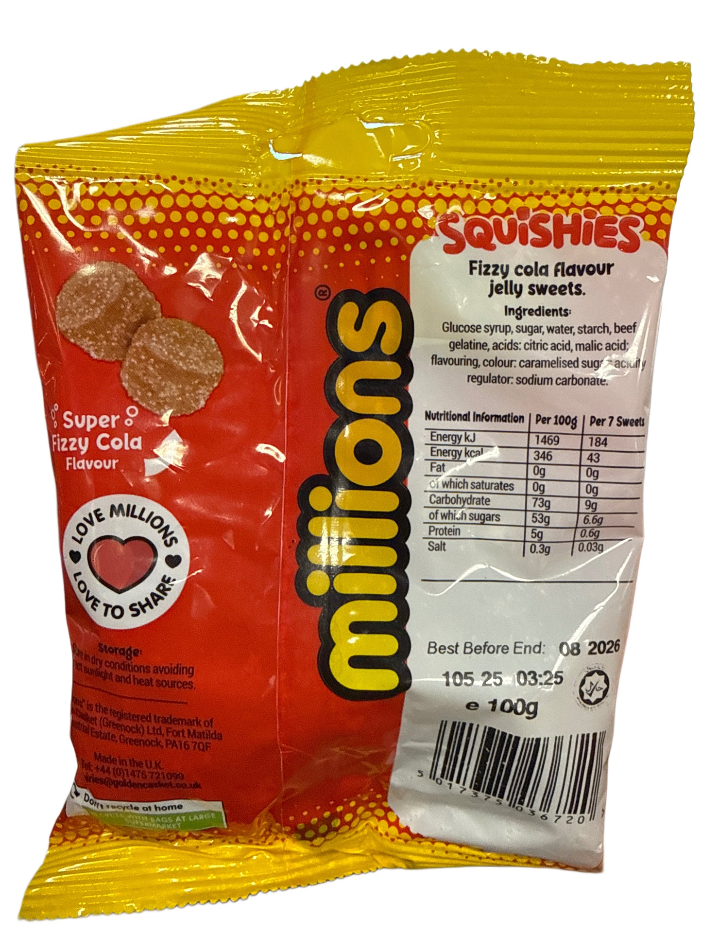 Millions Squishies Fizzy Cola 100G - U.K Edition