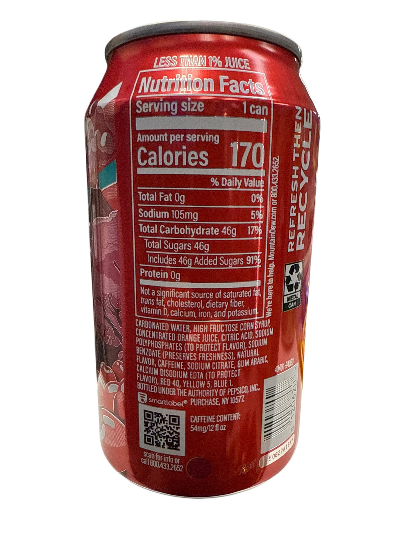 Mountain Dew Code Red Burk 355ML