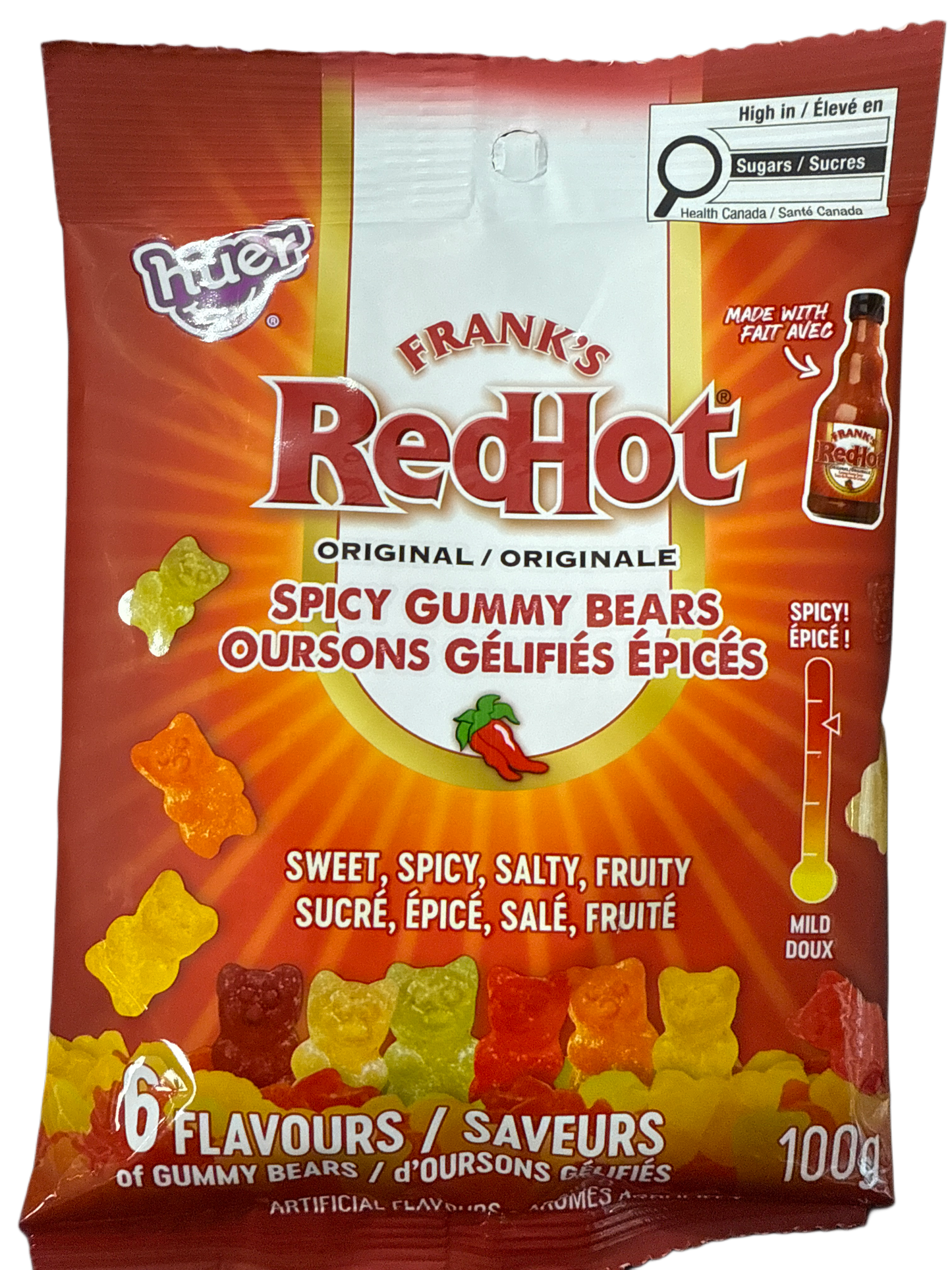 Franks RedHot Spicy Gummy Bears 100G - U.S Edition