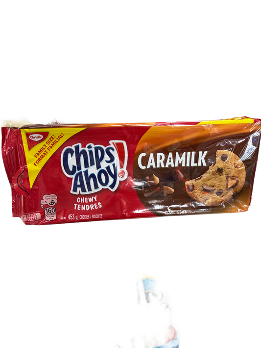 Chips Ahoy Chewy Tendres Taille Familiale Cadbury Caramilk Saveur 453G - Édition Canadienne
