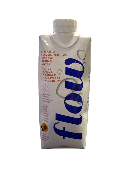 Flow Peach + Blueberry Mineral Spring Water 500ML - Canadian Edition