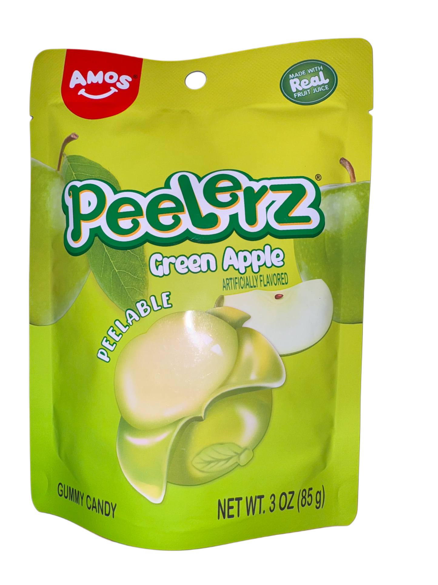Amos Peelerz Gummy Green Apple 85G - U.S Edition