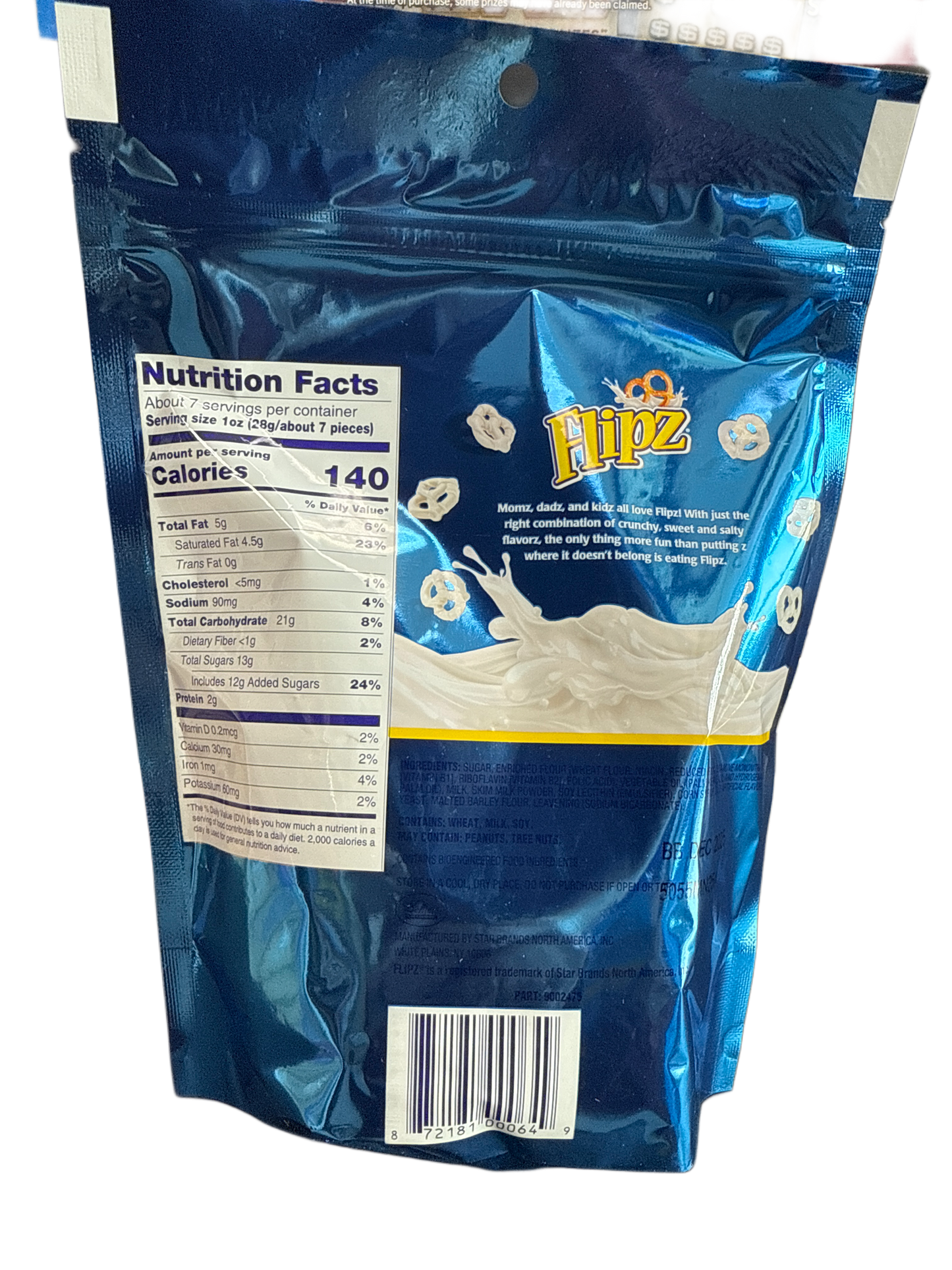 Flipz White Fudge Covered Pretzels 212G - U.S Edition