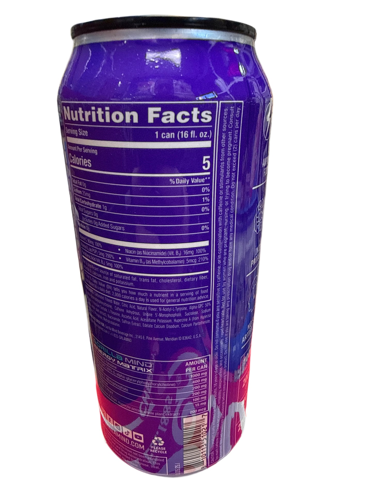 Gorilla Minds Wild Grape Energy Drink 473ML - International Edition