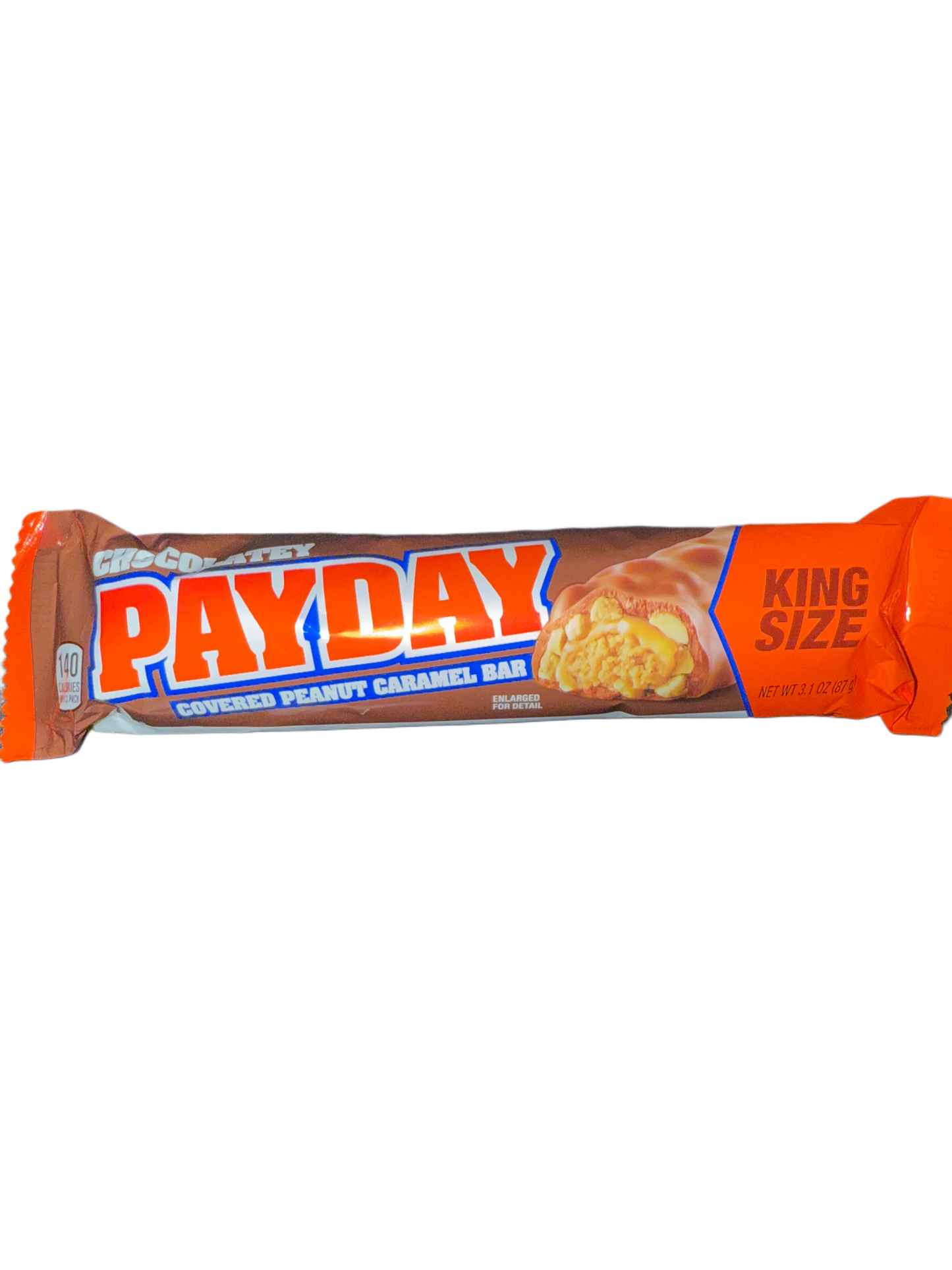 Payday Chocolate Covered Peanut Caramel King Size Bar 96G - U.S Edition