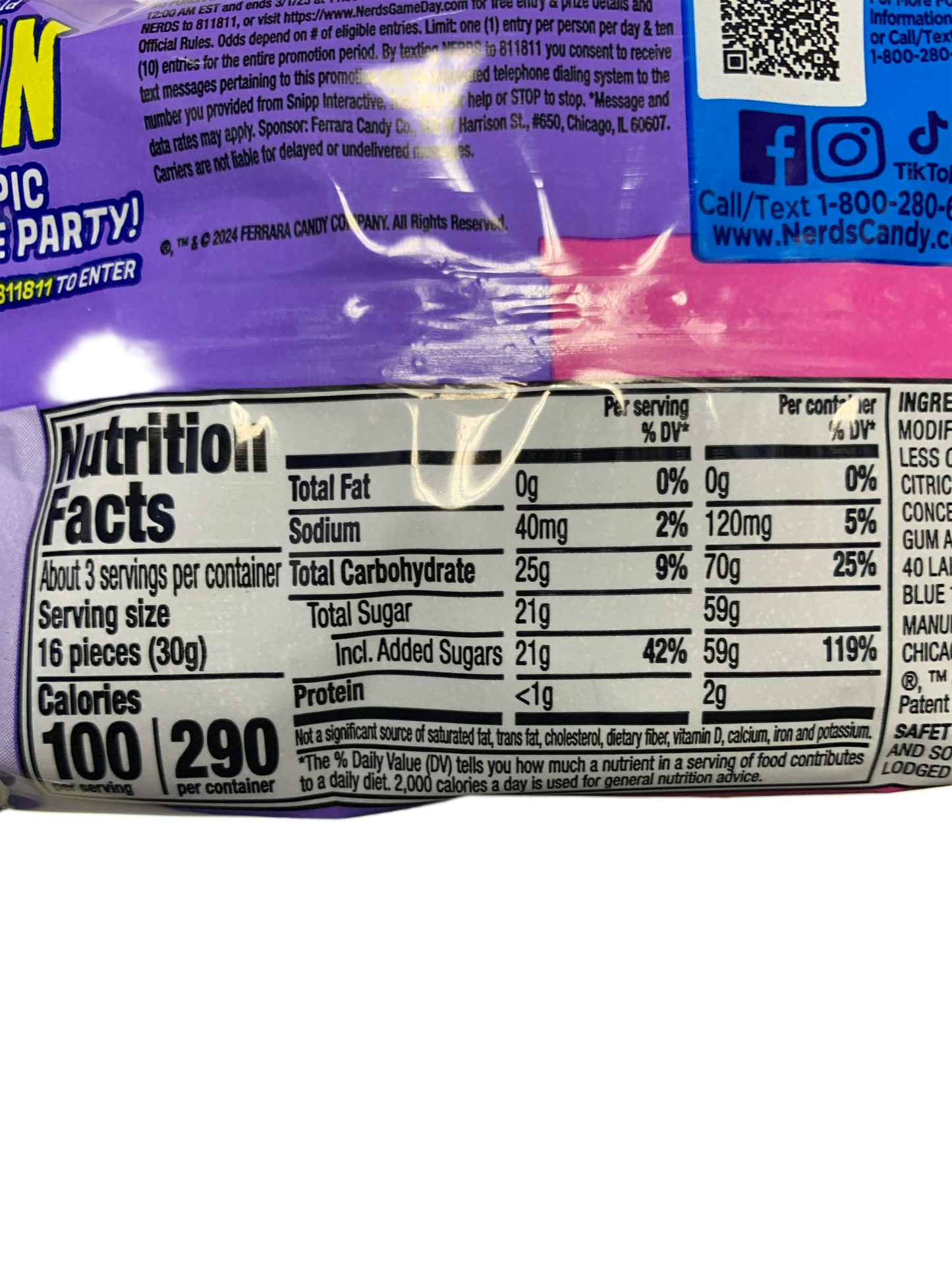 Nerds Gummy Clusters Grape Strawberry Blitz Share Pack 30G - U.S Edition