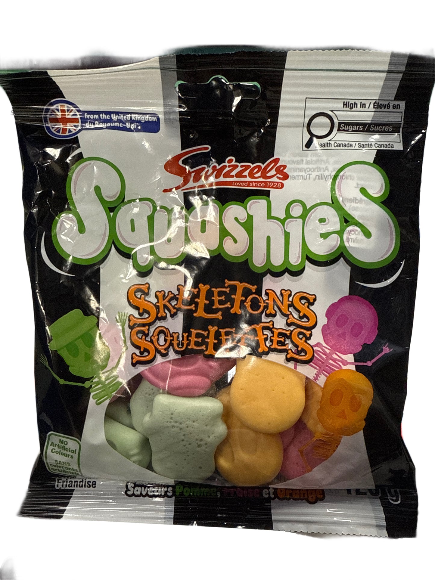 Squashies Skeletons Halloween Candy 120G - U.K Edition
