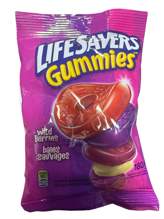 Bonbons gélifiés Life Savers Baies Sauvages 180G - Édition Canadienne