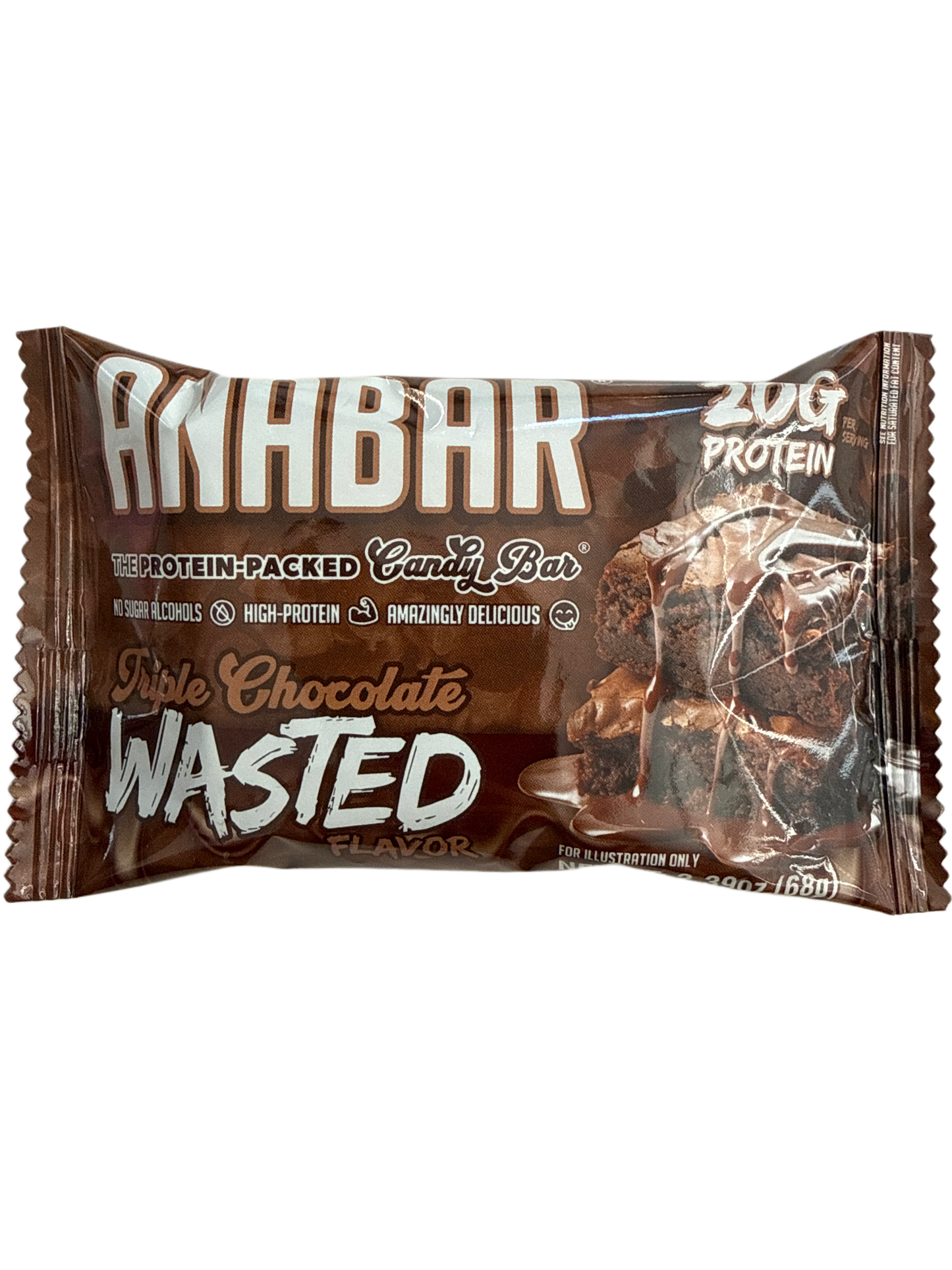 Barra de proteína sabor Triple Chocolate Anabar Wasted 68G - Edición EE. UU.