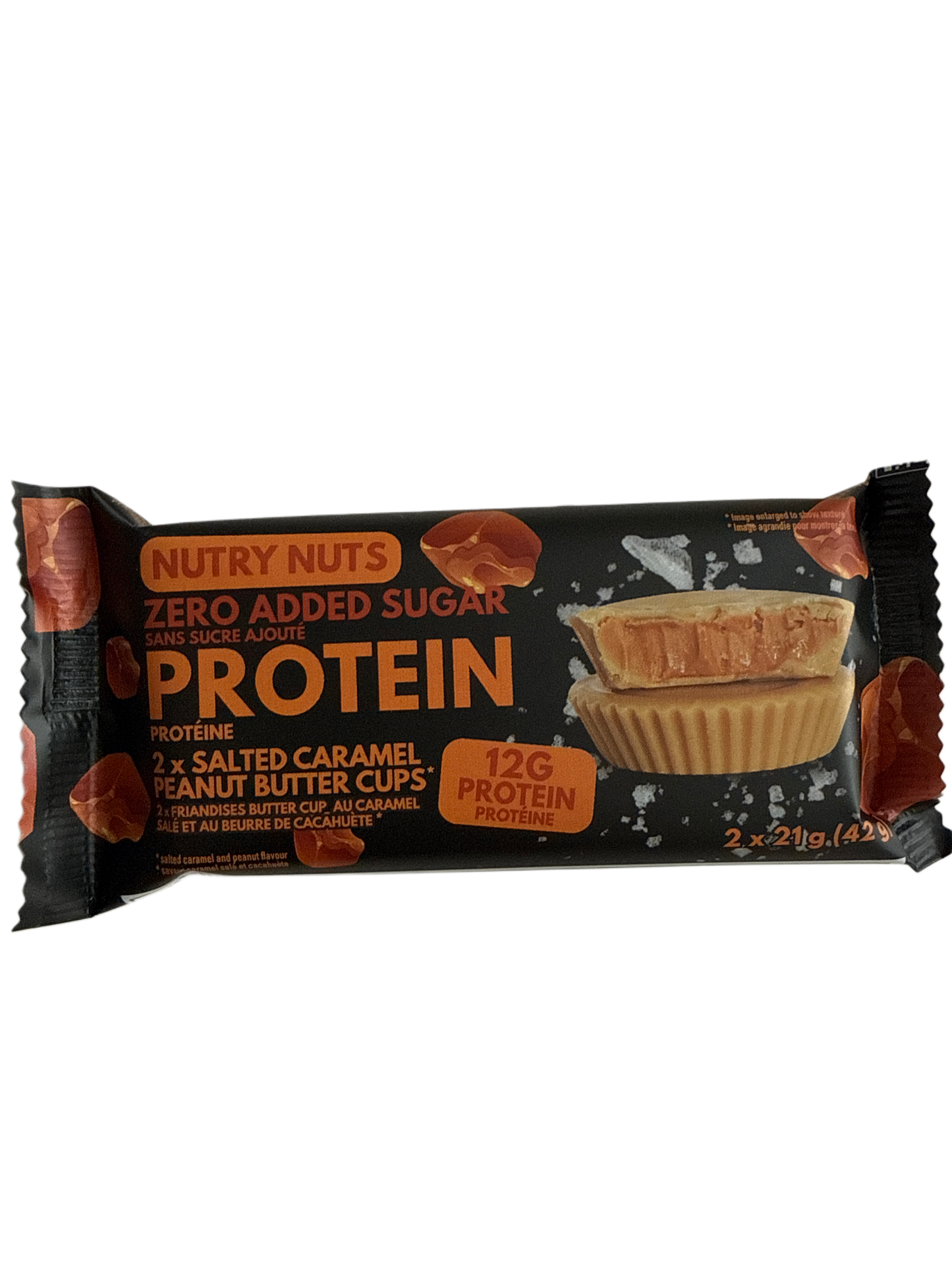 Nutry Nuts 12 Gram Salted Caramel Peanut Butter Protein Cups 42G - U.K Edition