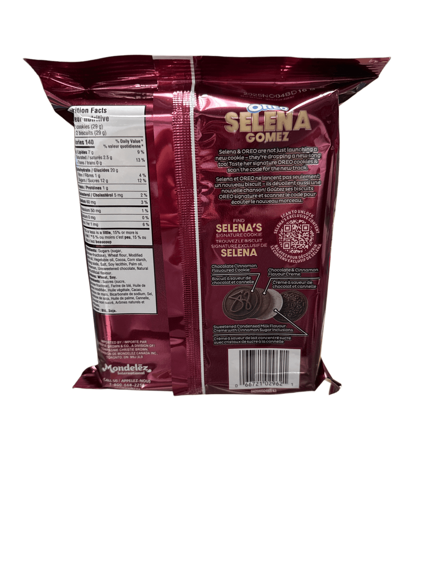 Oreo Selena Gomez Chocolate and Cinnamon Cream Cookies 303G - U.S Edition