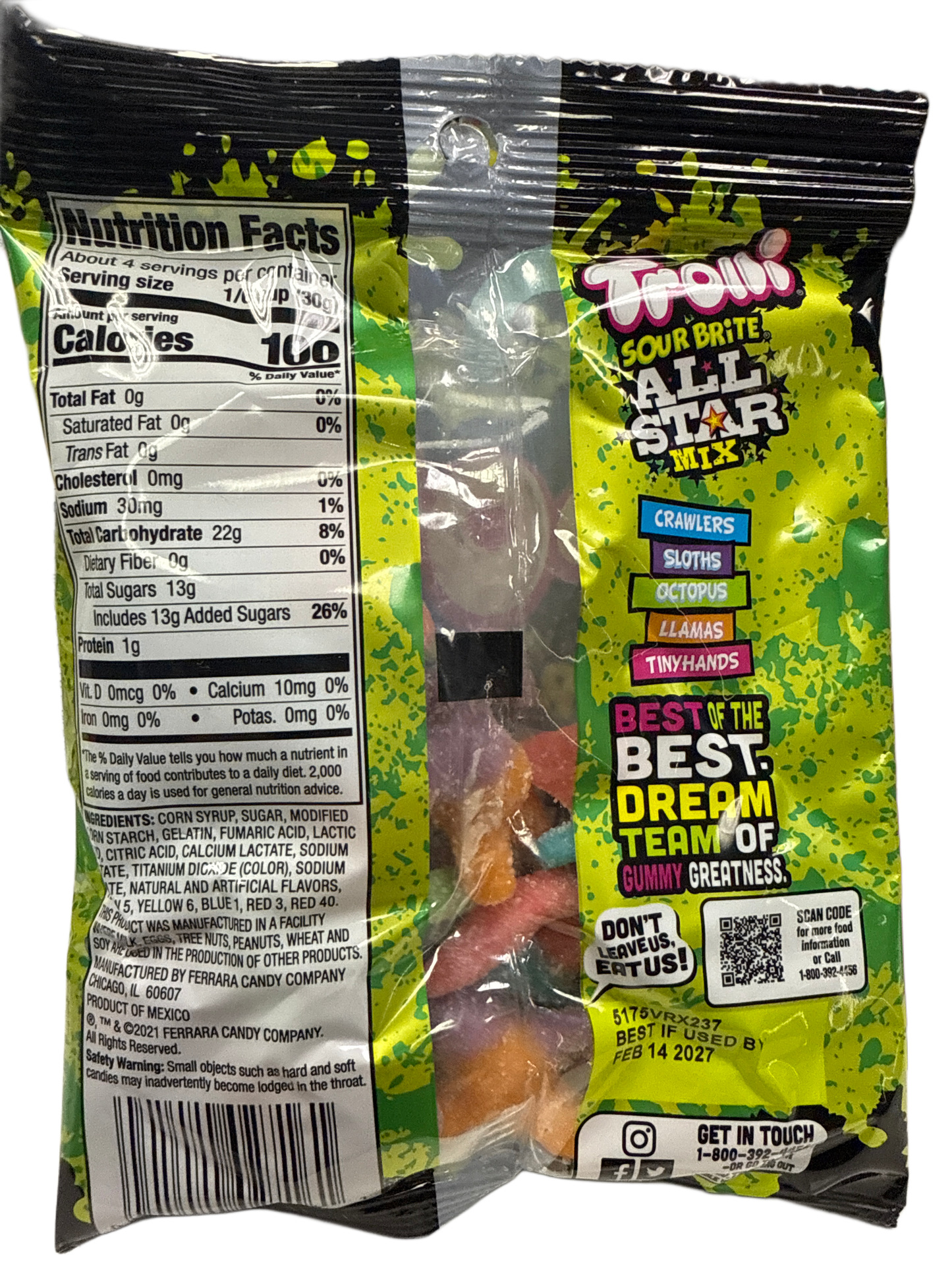 Trolli Sour Brite All Star Mix Gummies 120G - U.S Edition