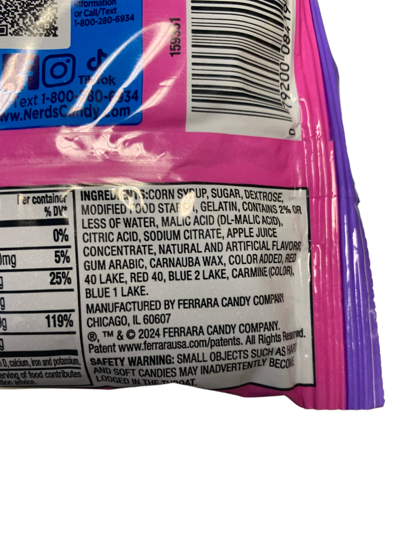 Nerds Gummy Clusters Grape Strawberry Blitz Share Pack 30G - U.S Edition