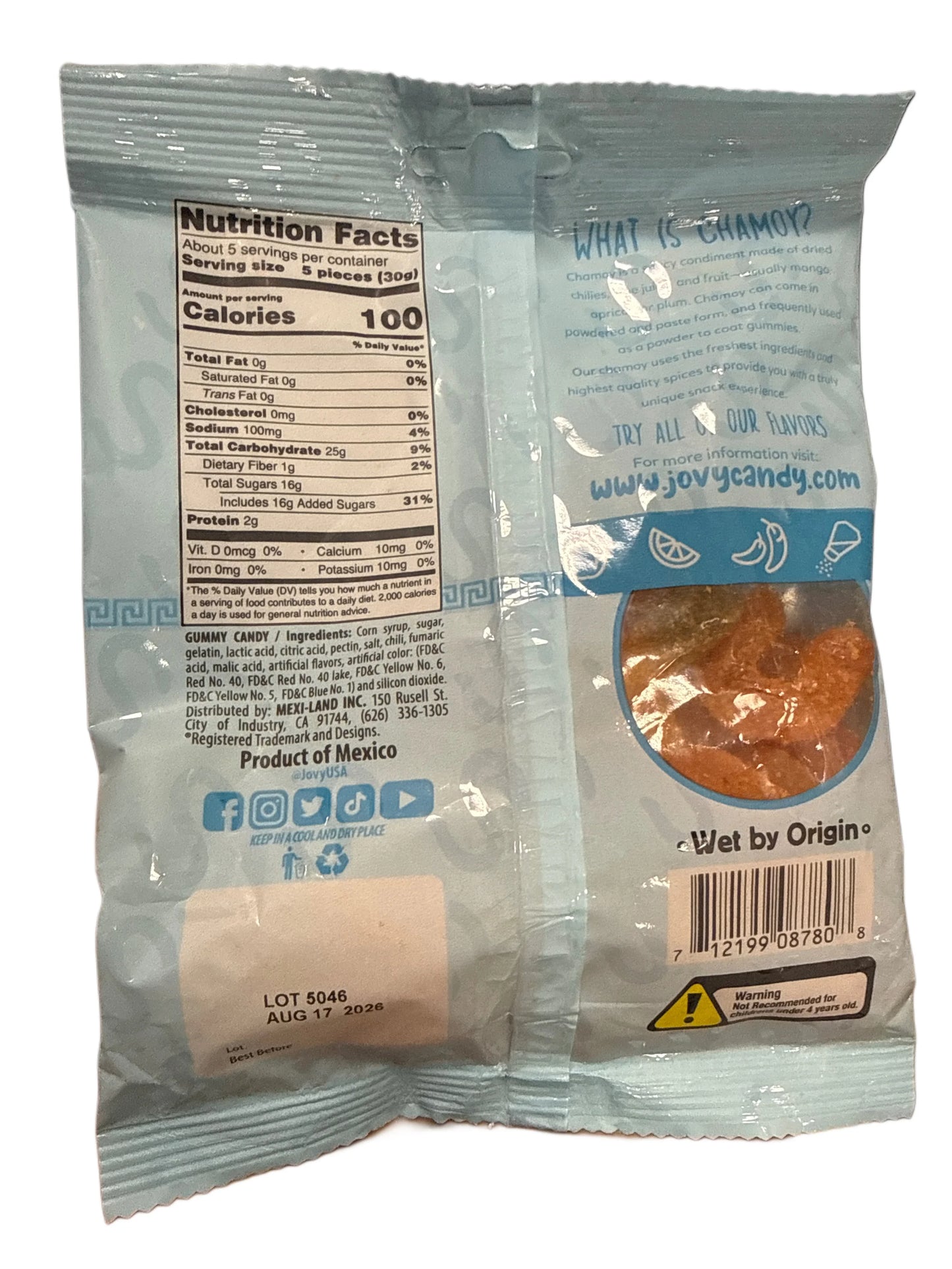 Chamoy Würzige Würmer Gemischte Fruchtgummi 141,7G - Mexiko Ausgabe