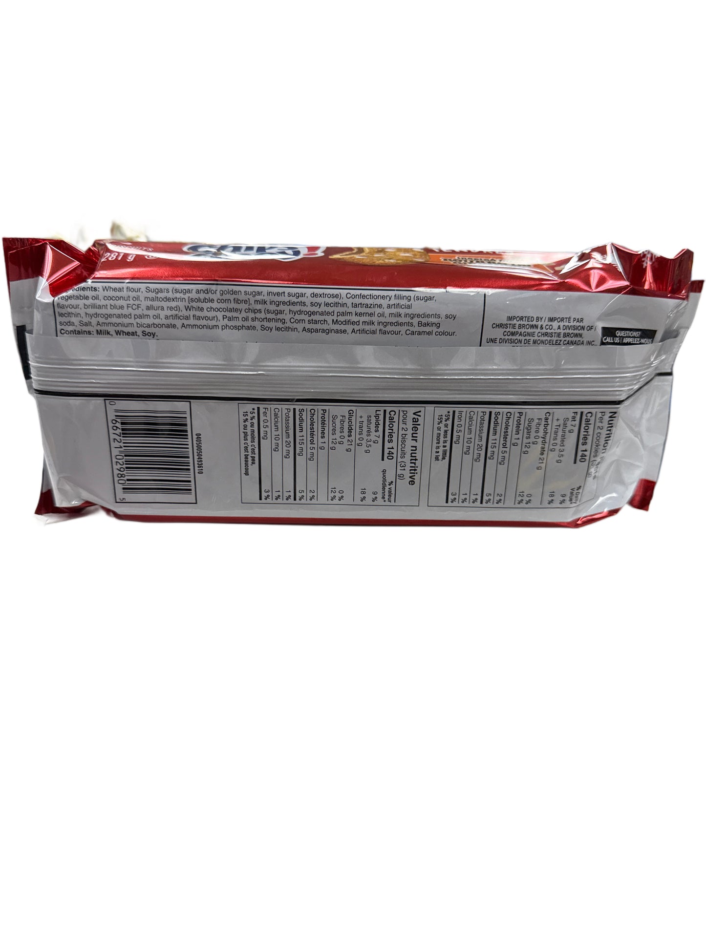 Chips Ahoy Chewy Tenders Christmas Limited Edition Cookie Butter Flavour 281G - Canadian Edition