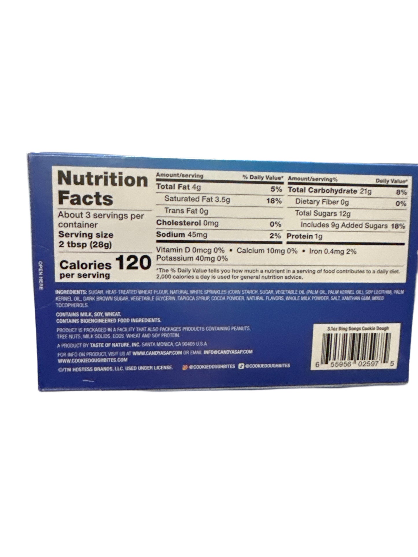 Hostess Ding Dongs Cookie Dough Bites 88G - U.S Edition