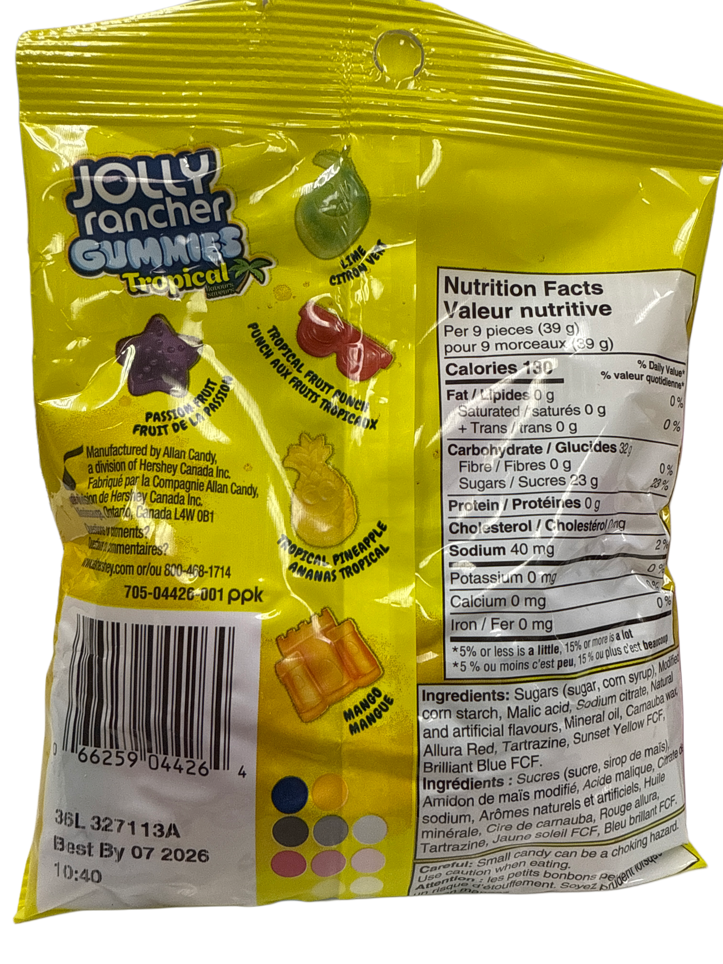 Jolly Rancher Fruchtgummis Tropischer Geschmack 182G - Kanadische Ausgabe