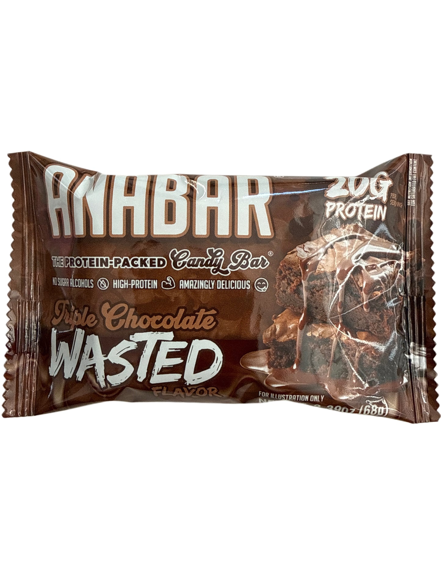 Barra de proteína sabor Triple Chocolate Anabar Wasted 68G - Edición EE. UU.