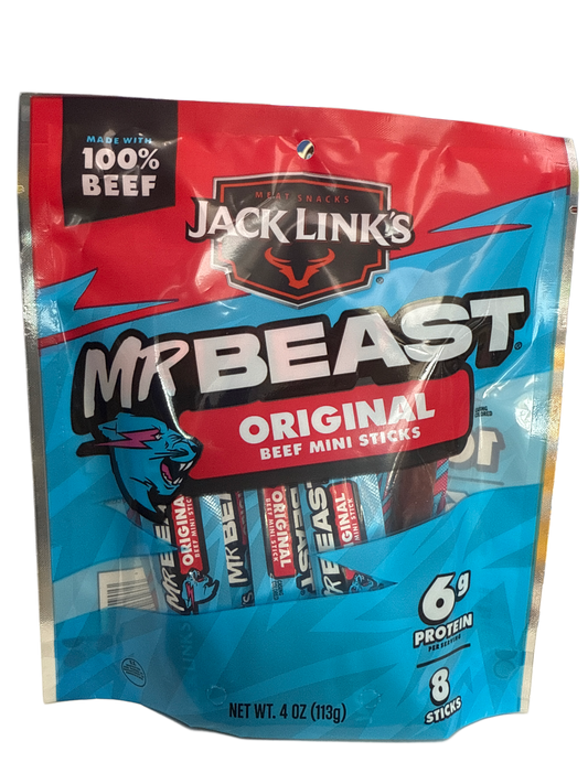 Jack Links Mr Beast Original Beef Mini Sticks 113G - U.S Edition