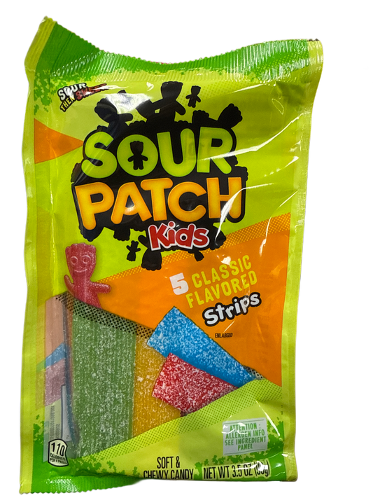Sour Patch Kids 5 Classic Flavoured Candy Strips 99G - Mexico Edition