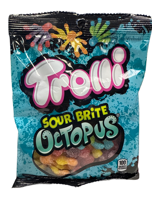 Trolli Sour Brite Octopus Gummy Candy 120G - U.S Edition