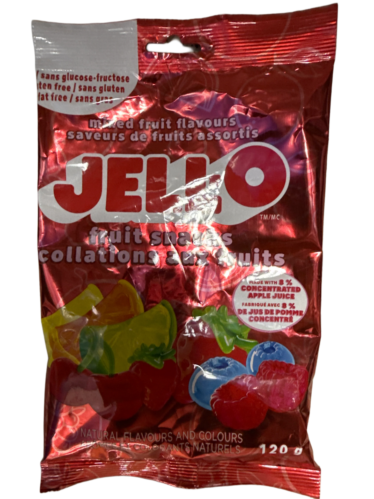 JELL-O Mixed Fruit Gummy Candy 120G - Canadian Edition