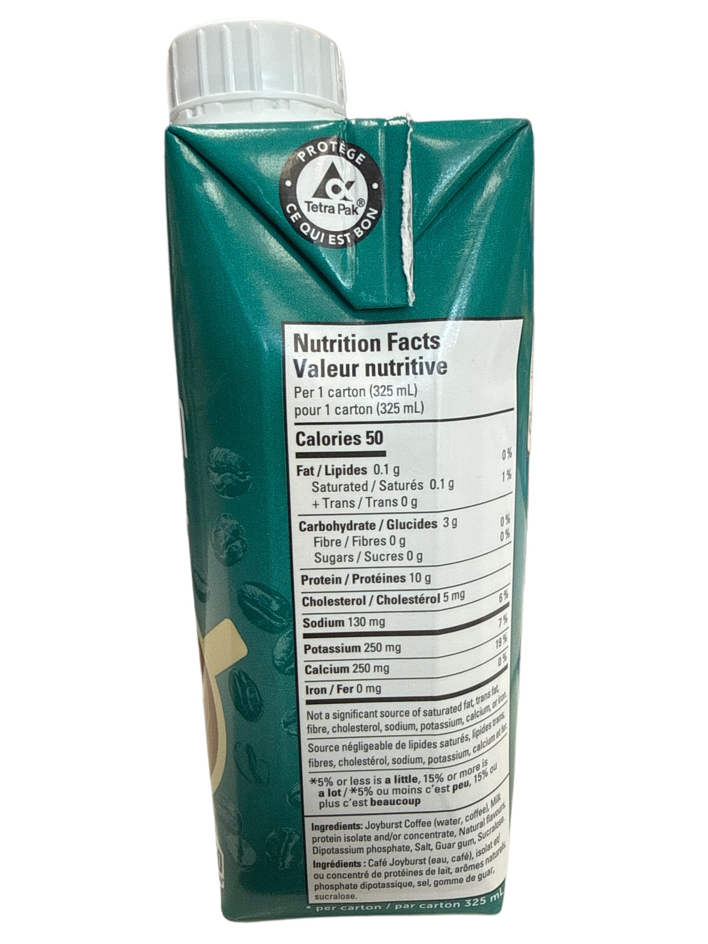 Joy Burst Mocha Frappe 10 Gram Protein Shake 325ML - Canadian Edition