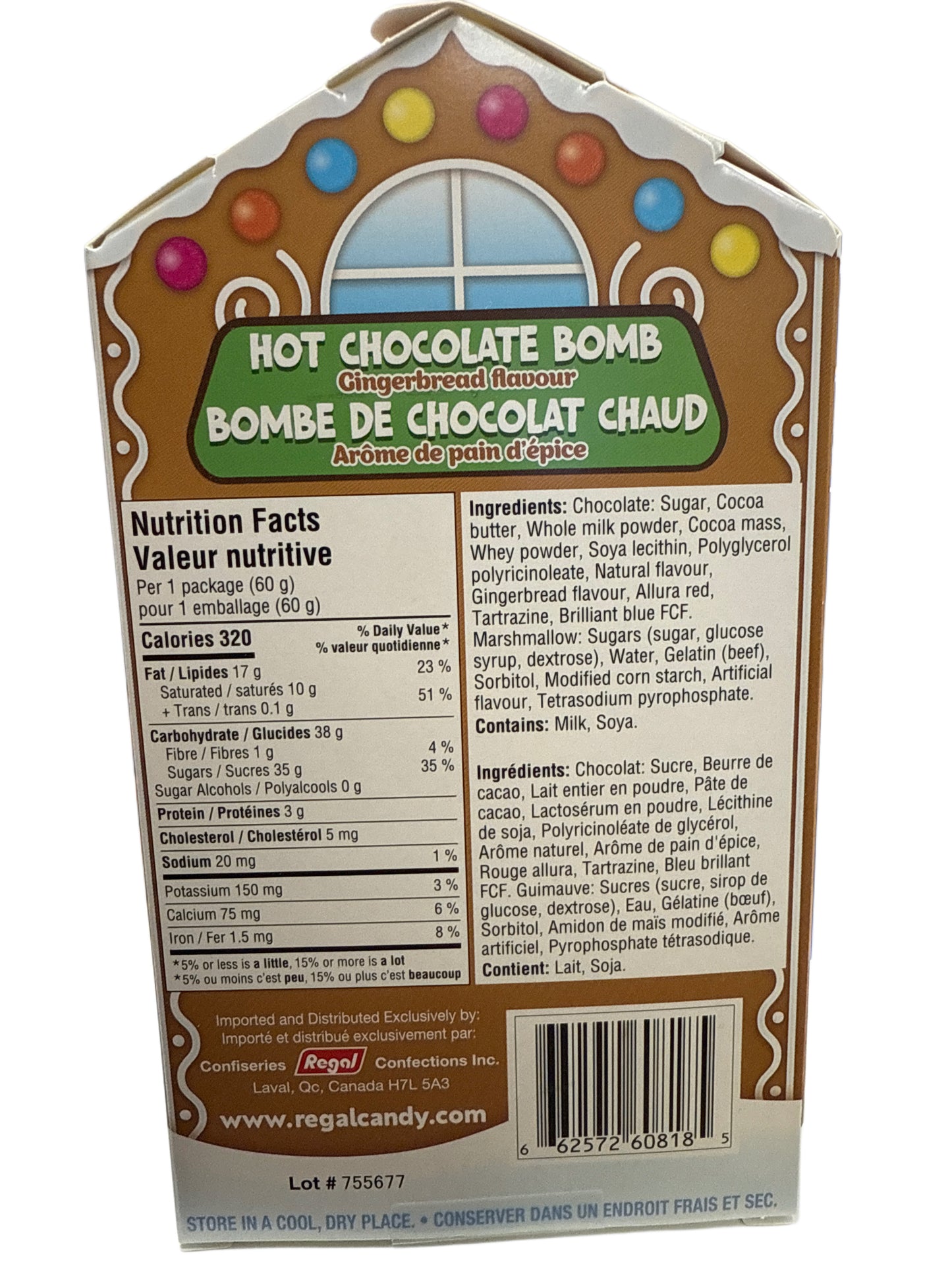 Heiße Schokolade Bombe Weihnachts Lebkuchen Geschmack 60G - U.S. Ausgabe