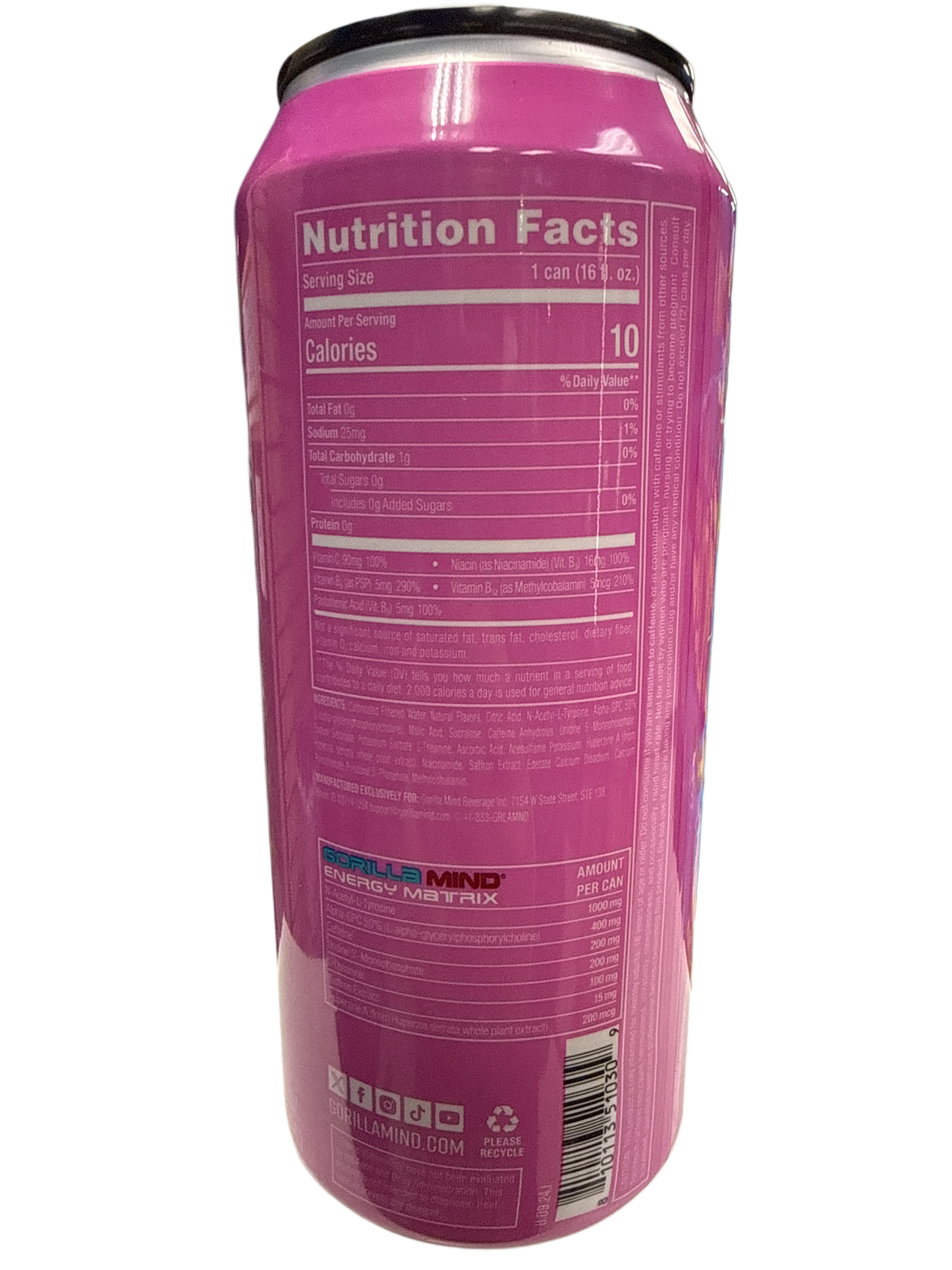 Gorilla Mind Strawberry Candy Flavor 473ML - International Edition