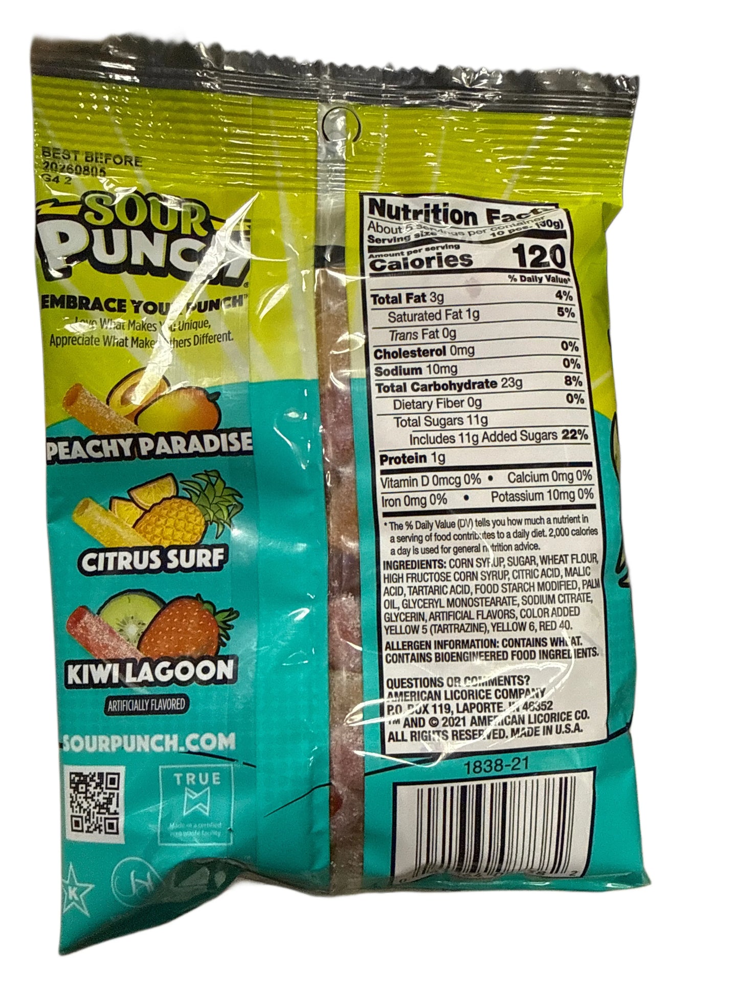 Sour Punch Bites Miscela Tropicale 142G - Edizione USA